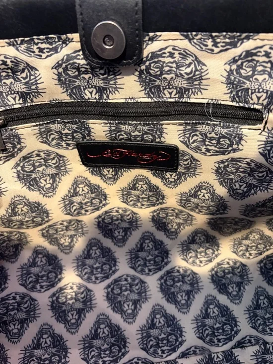 Ed Hardy Large Floral Tote Bag with Matching Wallet - Picture 14 of 14